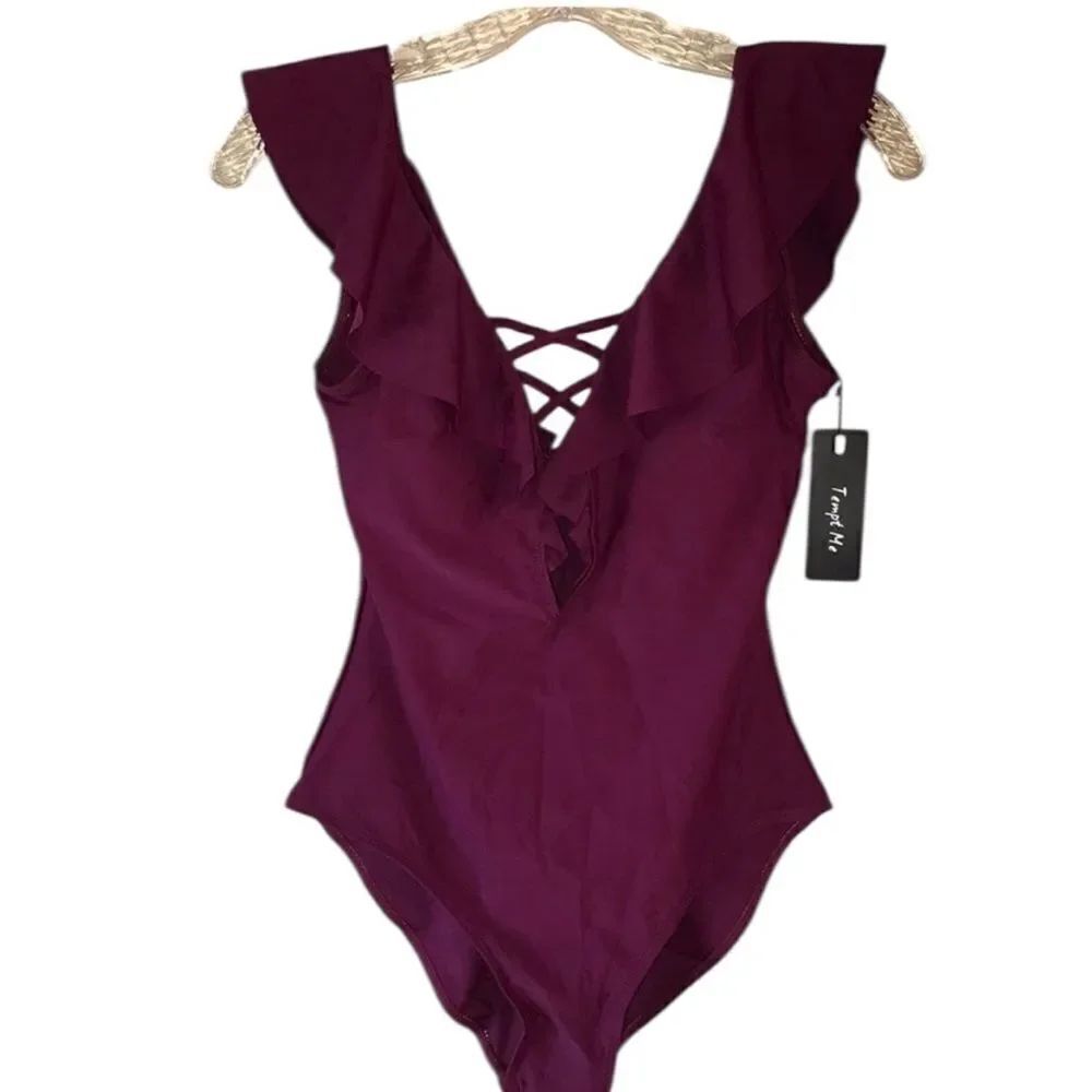 NEW Tempt Me Burgundy Swimsuit